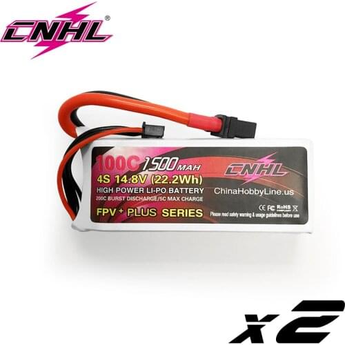 2UNITS CNHL 14.8V Battery charger 1500mAh 4S Lipo Battery charger 100C Pack lipo with XT60 Plug for RC Car Truck Airplane FPV