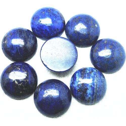 4PCS Nature Lapis Lazuli Cabochons Round Shape Size 20MM Loose Beads Accessories Top Wholesale Price Free Shipping