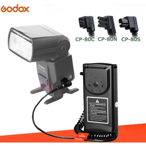 Godox CP-80 External Flash Battery Pack For Canon 550EX 580EX II Nikon SB800 SB900 Sony HVL-F60M Speedlite Flash Fast Charger