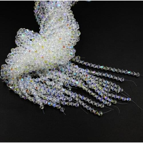 2/3/4/5/6/8/10mm Crystal Bicone Beads Czech Glass Faceted Spacer Beads For DIY Making Costume Jewelry Accessories Wholesale Lot