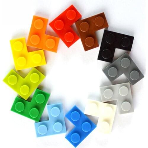 BuildMOC Compatible Assembles Particles 2420 Plate 2 x 2 Corner For Building Blocks DIY Brands Educational High-Tech Spare Toys