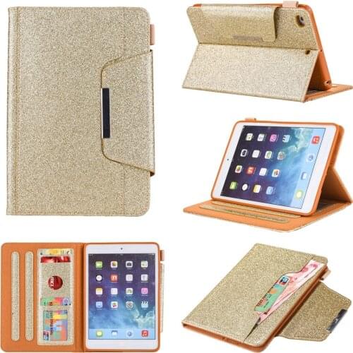 For iPad 7.9" case Luxury Business tablet cover For iPad Mini 1 2 3 4 5 Glitter Bling Flip Stand For iPad Mini 2019/Mini 5 Case