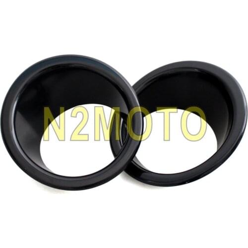 Black Chrome 2pcs Exterior Bumper Fog Light Lamp Ring Trim Cover Spotlight Protection for Jeep Wrangler JK 2007-2017