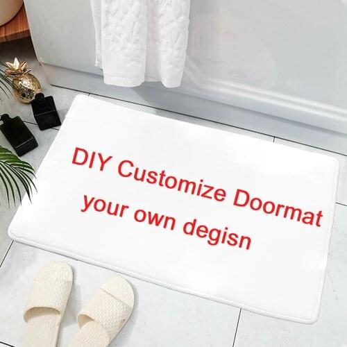 CLOOCL Personality Pattern Character Anime Animals Custom Doormat Decor Carpet Soft Flannel Non-Slip Doormat Bedroom Porch