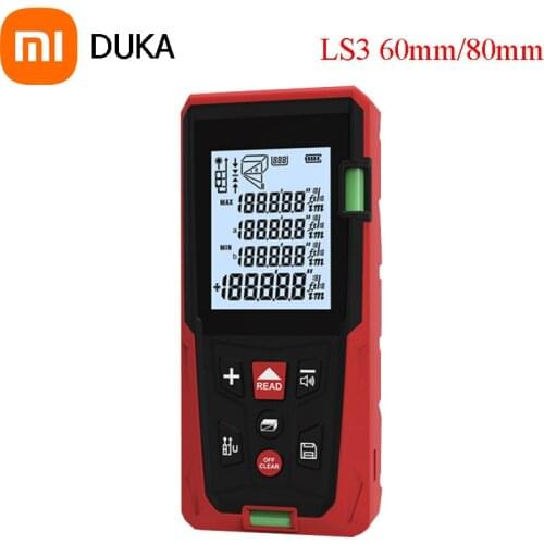 Xiaomi DUKA LS3 Laser Rangefinder Distance Meter 60M 80M Electronic Roulette Digital Ruler Trena Laser Tape Measure Range Finder