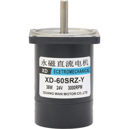 36W DC Permanent magnet motor 12V/24V speed regulation micro motor positive reversing high torque high speed motor XD-60SRZ-Y