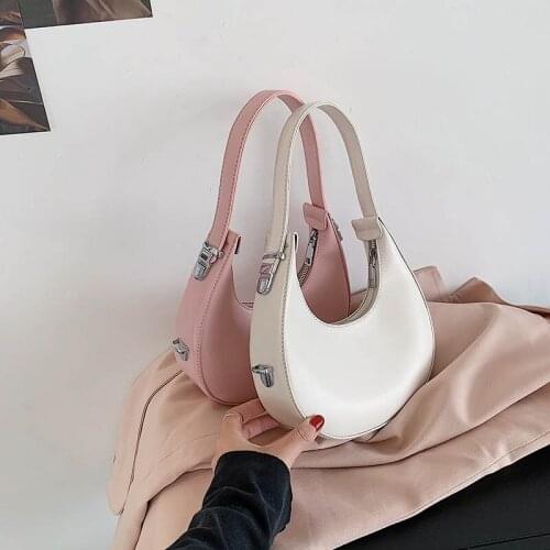 Half Moon Design Small Underarm Shoulder Bag Women Fashion Party Purse and Handbag Lady Luxury Crossbody Bag Girl Mini Waist Bag