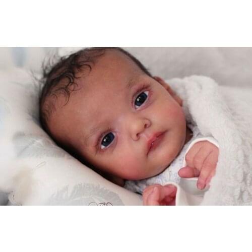 NPK 19Inch Reborn Doll Kit Ana soft touch newborn Baby unfinished doll parts with COA