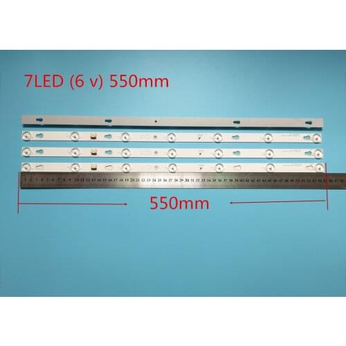 Nova10 pçs/lote 7LED 550 milímetros tira conduzida Luz de Fundo para 32S3750 32HR330M07A2 V2 LVW320CSOT 32D700 HR-56613-12785 Y