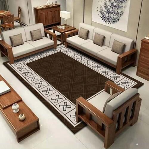 New Thick American Household Rectangular Luxury Carpet Living Room Bedroom Bedside Mat Customization