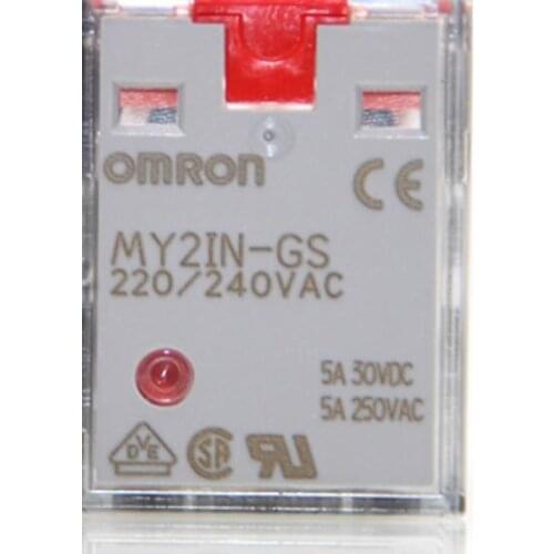 Omron original genuine relay with locking swing rod MY2IN-GS 24VDC 220 240VAC