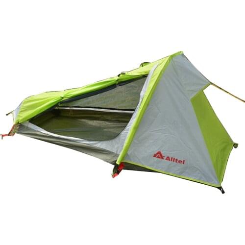 Outdoor Bivvy Tent Camping Single Person Waterproof Double Layer Hiking Tent Ultralight 1 Man Portable Single Backpacking Tent