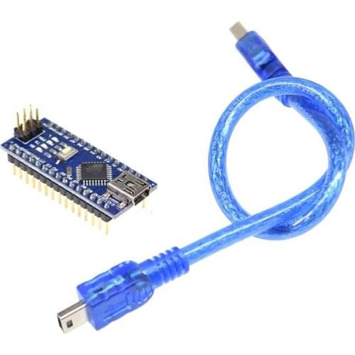 Free shipping 5pcs Nano 3.0 ATmega328P Controlador Compatible Con Arduino NANO CH340 Turno USB Development board with cable