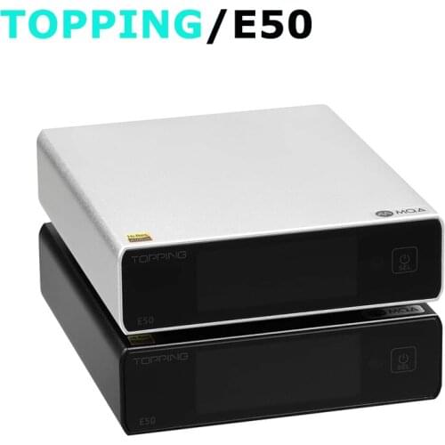 TOPPING E50 MQA Support DAC DSD256 ES9068AS XMOS XU216 Support USB/Optical/Coaxial input balanced/single-ended output with L50