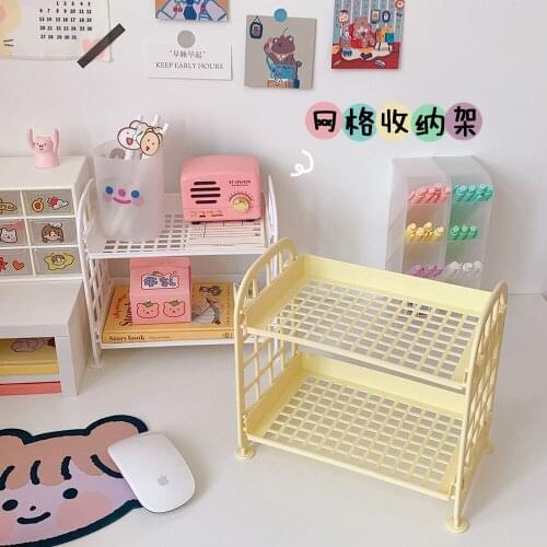 Stackable Mesh A4 Paper File Tray Organizer Document Magazine Rack Plastic Book Holder Desktop Storage Basket Shelf Stationery