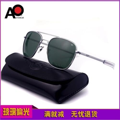 Unisex Aviation ao sunglasses men women 2021 rectangle American Army Military Optical sunglasses rectangle pilot driving glass