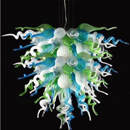 Modern Art Deco Handmade Blown Glass Chihuly Style Art Chandelier
