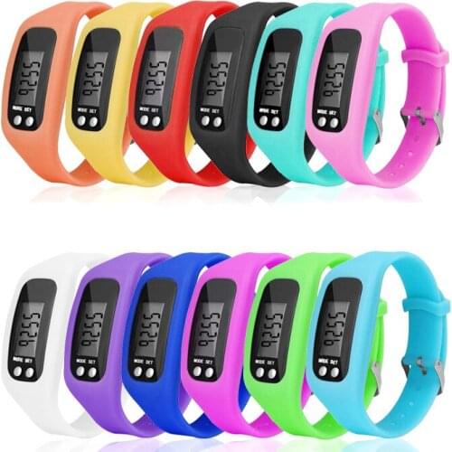 Sports Pedometer Running Step Counter Walking Distance Calorie Counter Pedometer Digital Tracker LCD Fitness Watch Bracelet