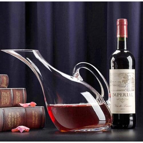 1500ml Glass Swan-shape Wine Decanter Aerator Container Wine Dispenser Carafe with Handle New Wine Bottle Jug