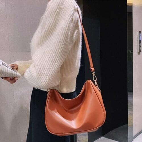 New PU Leather Crossbody Bags for Women Summer Solid Color Simple Lady Shoulder Handbags Simple Female Totes Messenger Bag 2021