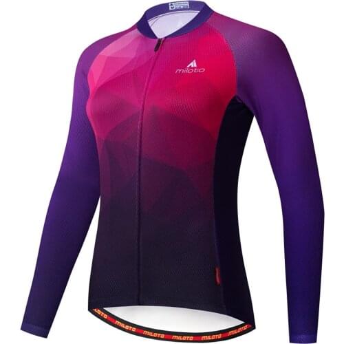 MILOTO Pro Women Top Quality Cycling Jersey Long Sleeve MTB Bicycle Cycling Clothing Mountain Bike Sportswear Cycling Clothes