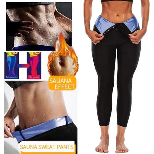 Womens Sauna Leggings Compression High Waist Yoga Pants Sweat Leggings Gym Workout Leggings Fitness Exercise High Waist Pants