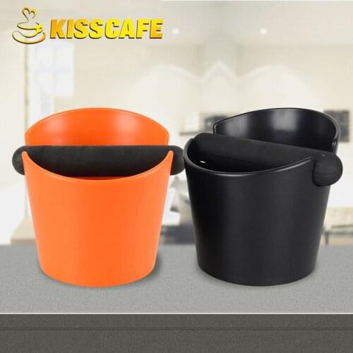 11x10.6x11.3cm Mini Coffee Tamper Knock Box Deep Bent Design Coffee Slag isn't Splash Manual Coffee Grinder Coffee Accessories