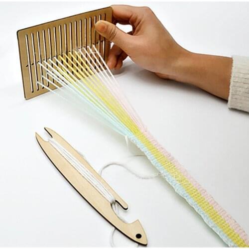 2pcs/Set Wooden Weaving Looms Kit DIY Multifunctional Woven Tapestry Table Lab Loom