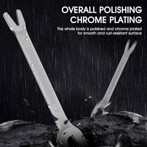 250mm Adjustable Spanner Long Handle Double Open Ends Wrench Serrated V-Groove 6mm To 24mm CR-V Steel Wrench Repair Tools