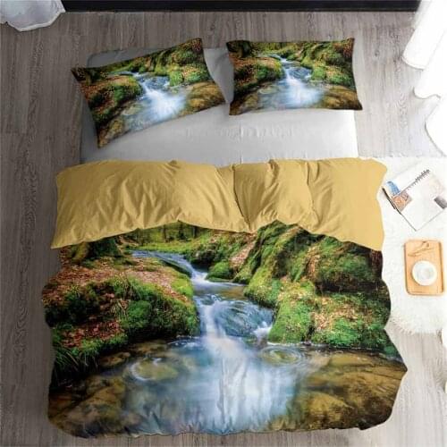 HELENGILI 3D Bedding Set Forest dreamland Print Duvet cover set lifelike bedclothes with pillowcase bed set home Textiles #2-09