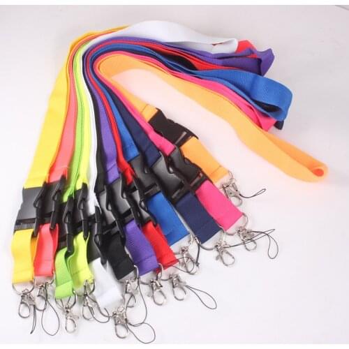 500PCS Keychain Lanyard Neck Strap Key Ring For ID Pass Card Badge Gym Key Mobile Phone USB Holder Hang Rope Lanyard