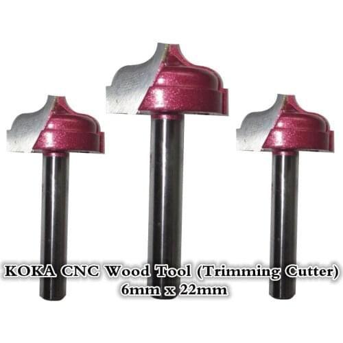 6mm*22mm,Freeshipping,CNC Computer machine tool,carbide woodworking insert router bit,Tungsten Trimming milling cutter,wood tool