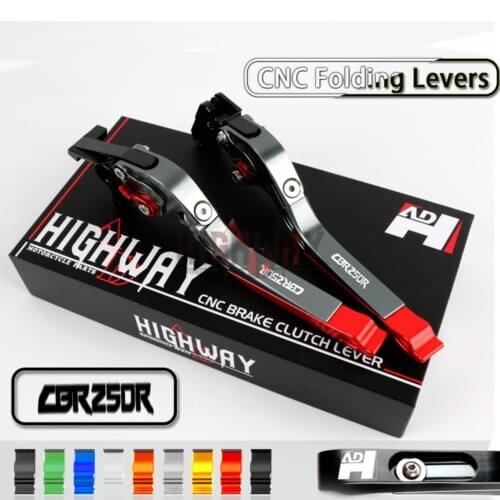 CNC Aluminum Brake Handle Bar Lever Extendable Folding Adjustable Brake Clutch Levers For HONDA CBR250R CBR 250 R 2011-2013 12