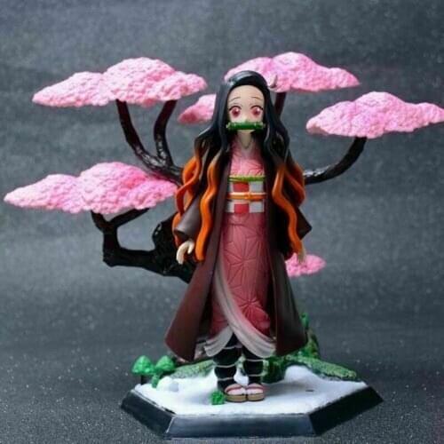 Anime Demon Slayer: Kimetsu no Yaiba Kamado Nezuko PVC Figure Statue Toy 19cm Cosplay 4Styles New 2021