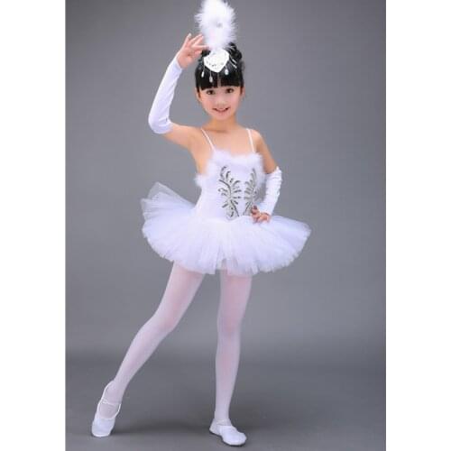 Children Professional White Swan Lake Ballet Tutu Costume Girls Ballerina Dress Kids Ballet Dress Dancewear Dance Dress For Girl