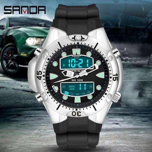 MenS Sports Watch 2021modern Digital Wristwatch Gift For Man Luxury Waterproof Women Electronic Clock Fashion GMT Dual Time