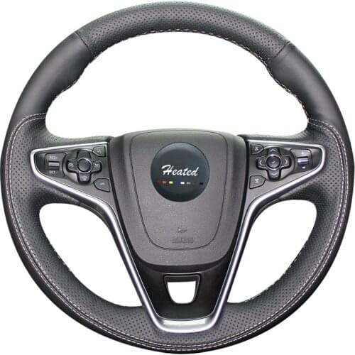 Microfiber leather Auto wheel steering cover for Buick Regal Opel Insignia 2014 2015 Braided on the steering wheel