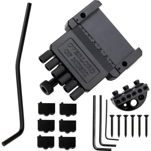 Black 6 String Guitar Tailpiece Tremolo Bridge For Headless Guitar Drop Shipping