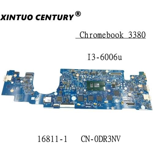 CN-dr3nv 0dr3nv dr3nv 16811-1 for Dell Chromebook 3380 laptop motherboard i3-6006u 2.0 GHz 4gb mainboard