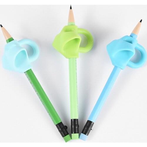 3pcs Color Silicone Pen Holder 3/5 Finger Writing Posture Corrector for Beginners Writing Aids Children Learning Aids Stationery