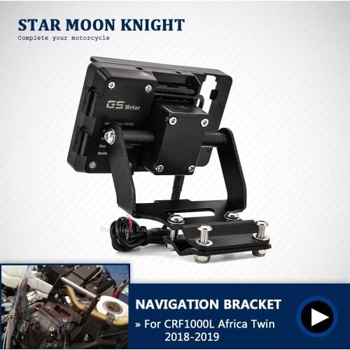 For Honda Africa Twin CRF1000L 2018-2019 Motorcycle windshield Stand Holder Phone Mobile Phone GPS Navigation Plate Bracket