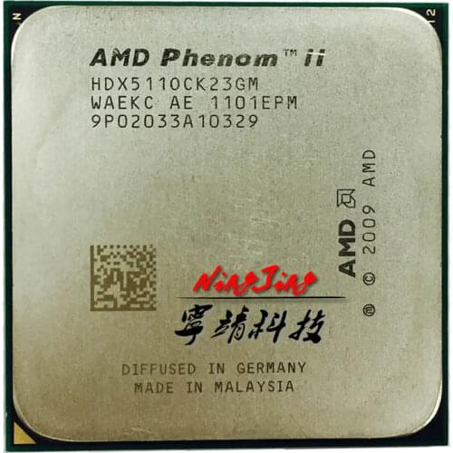 AMD Phenom II X2 511 3.4G 65W Dual-Core Dual-Thread CPU Processor HDX511OCK23GM Socket AM3