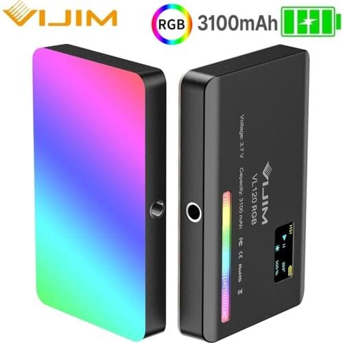 Ulanzi VIJIM VL120 RGB Mini LED Pocket Led Fill Light 2500-9000K Full Color Photography Lamp Handheld Lights for Vlog Live