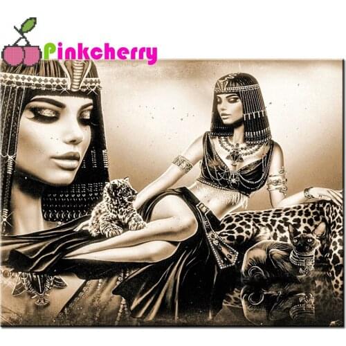 Egypt beauty sphynx cat 5D DIY Diamond Painting Full Drill Square round Diamond Mosaic Diamond Embroidery Cross Stitch k1802