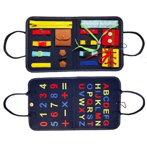 Toddlers Busy Board Montessori Toys Basic Skills Learning Sensory Board Montessori Educational Toys for Children 3 4 5 Years