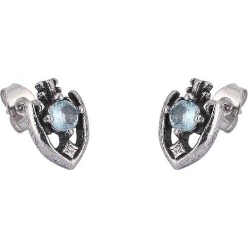 Trendy Stainless Steel Zircon Stud Earrings for Women Gift Fashion Geometric Ear Jewelry Punk Hip Hop Accessories SP0805