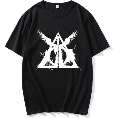 2021 New Fashion Three Brothers Tale Deathly Hallows T -Shirts Couple Tops Harajuku Cool Streetwear Men Women Oversized T-shirt
