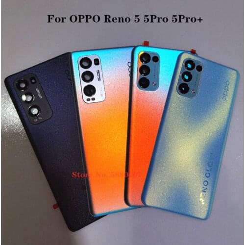 Original Back Cover For OPPO Reno5 5K Reno 5 Pro 5Pro+ Reno5Pro+ 5G Rear Battery Housing Door Case Panel Mobile Phone Case Shell