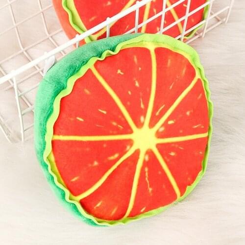 Dog Cat Plush Toy Pet Decompression Fun And Strong Bite-resistant Toy Interactive Simulation Fruit Watermelon Pet Toy