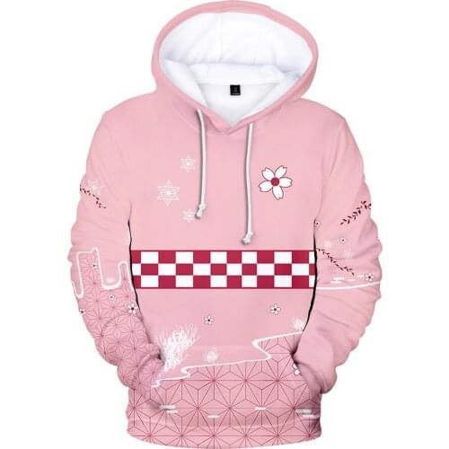 2021 Japan Anime Demon Slayer Children Hoodie Sweatshirt Boys Girls Pullover 3D Cartoon Harajuku Streetwear Cosplay Clothes
